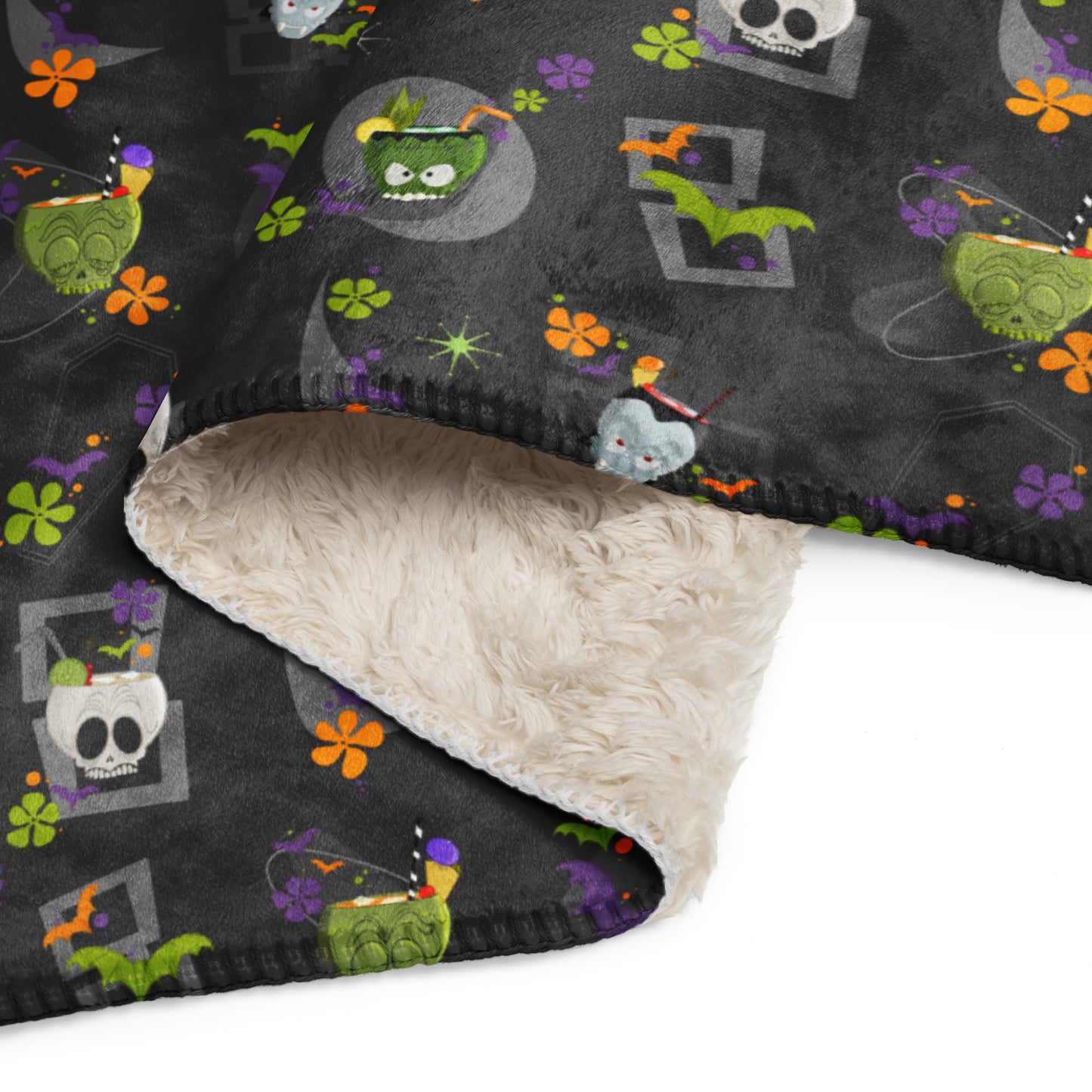 Creepy Tiki Sherpa blanket