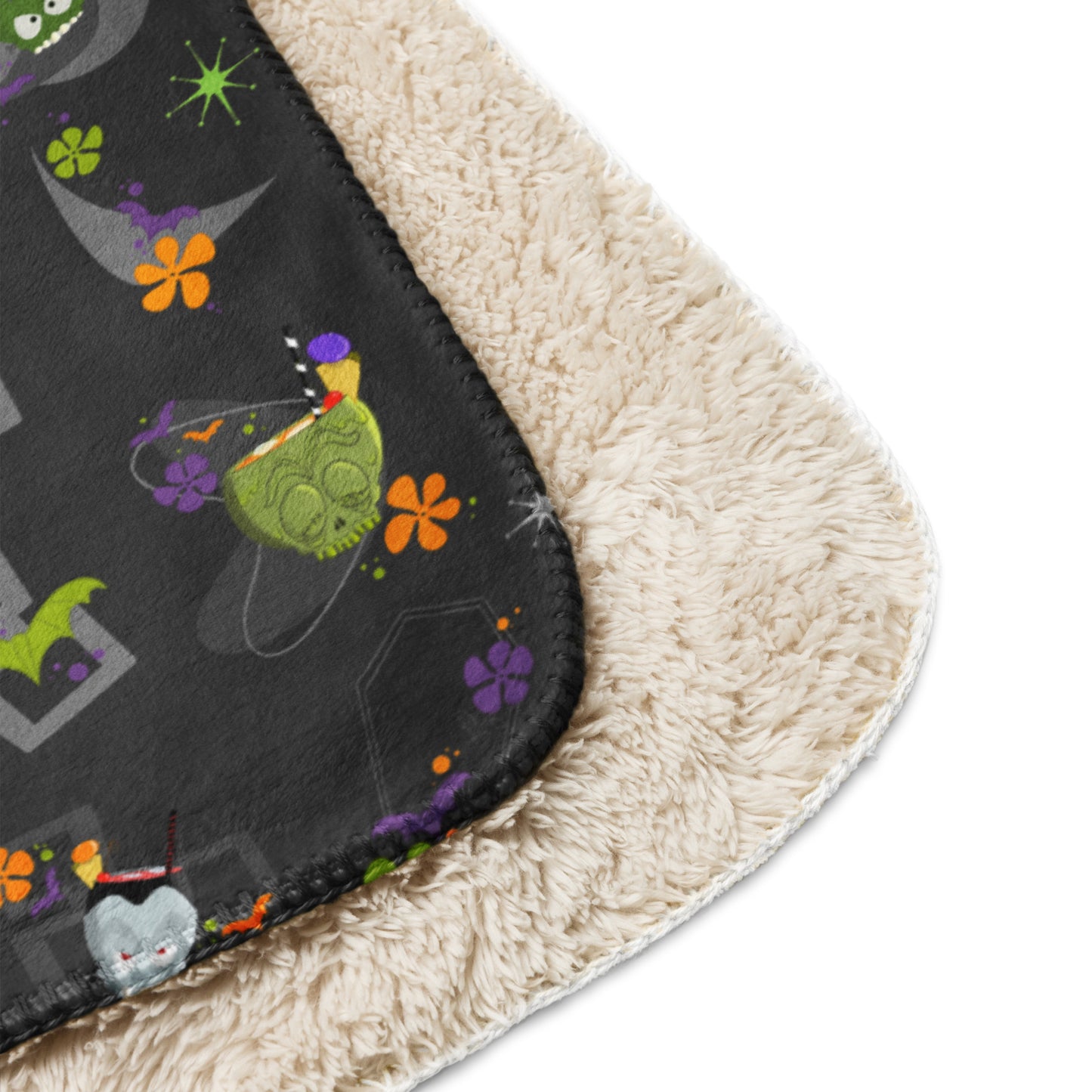 Creepy Tiki Sherpa blanket