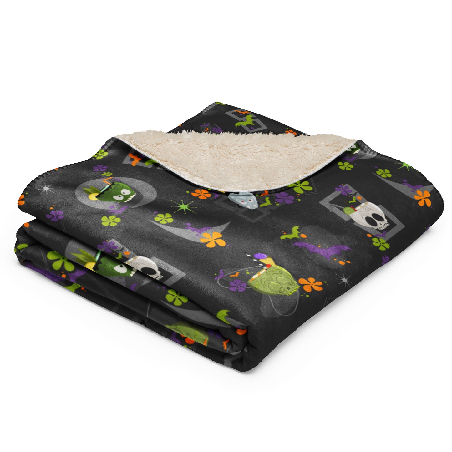 Creepy Tiki Sherpa blanket