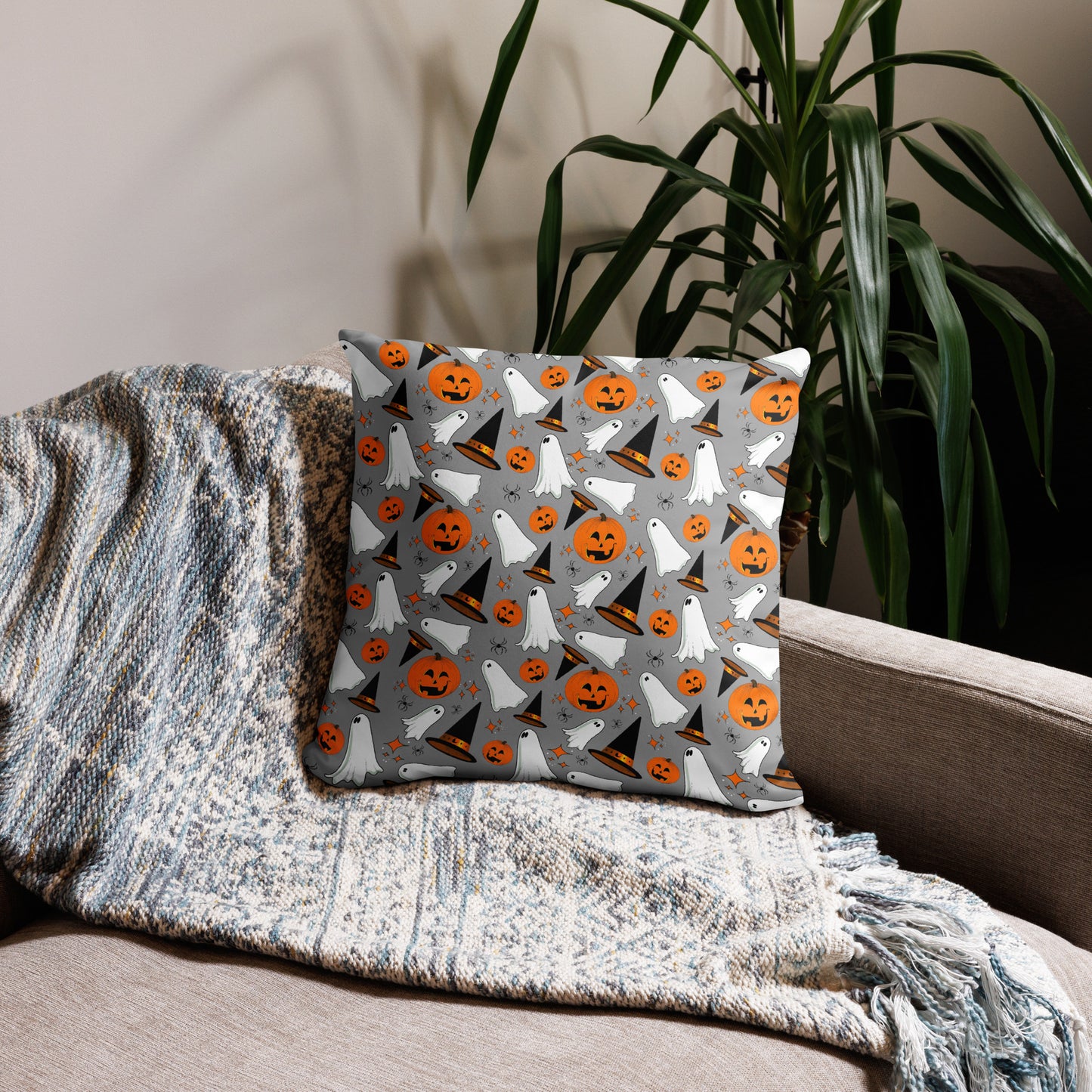 Retro reversible Jack o lantern Pillow Case