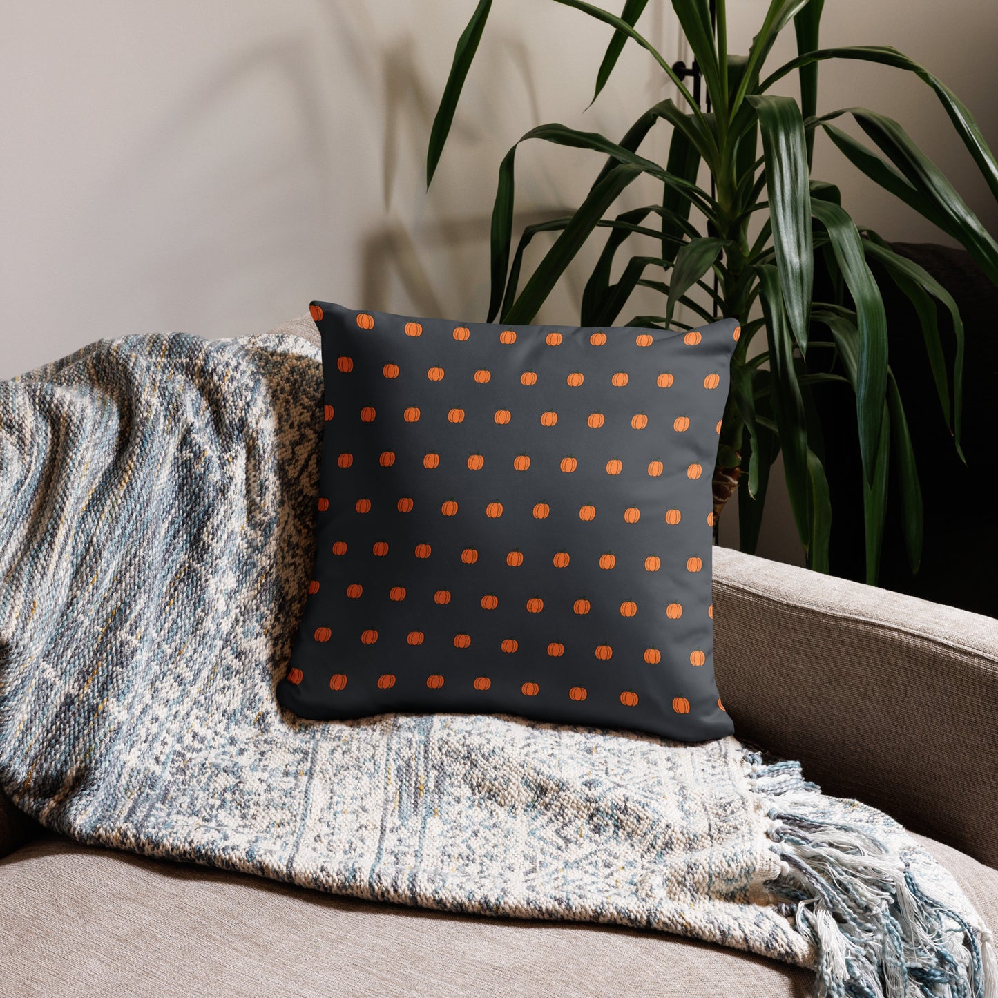 Grey simple pumpkin Pillow Case