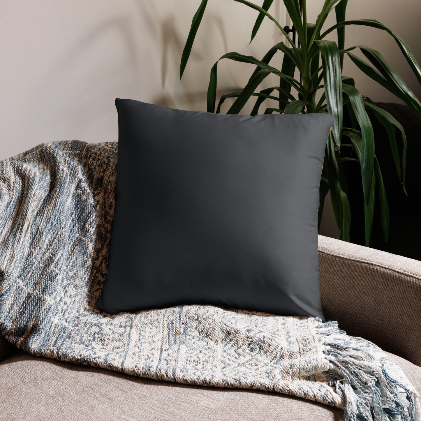 Grey simple pumpkin Pillow Case