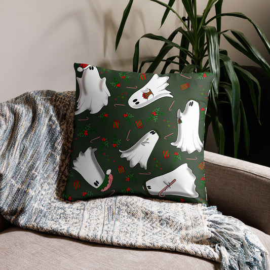 Ghost of Christmas Green Pillow Case