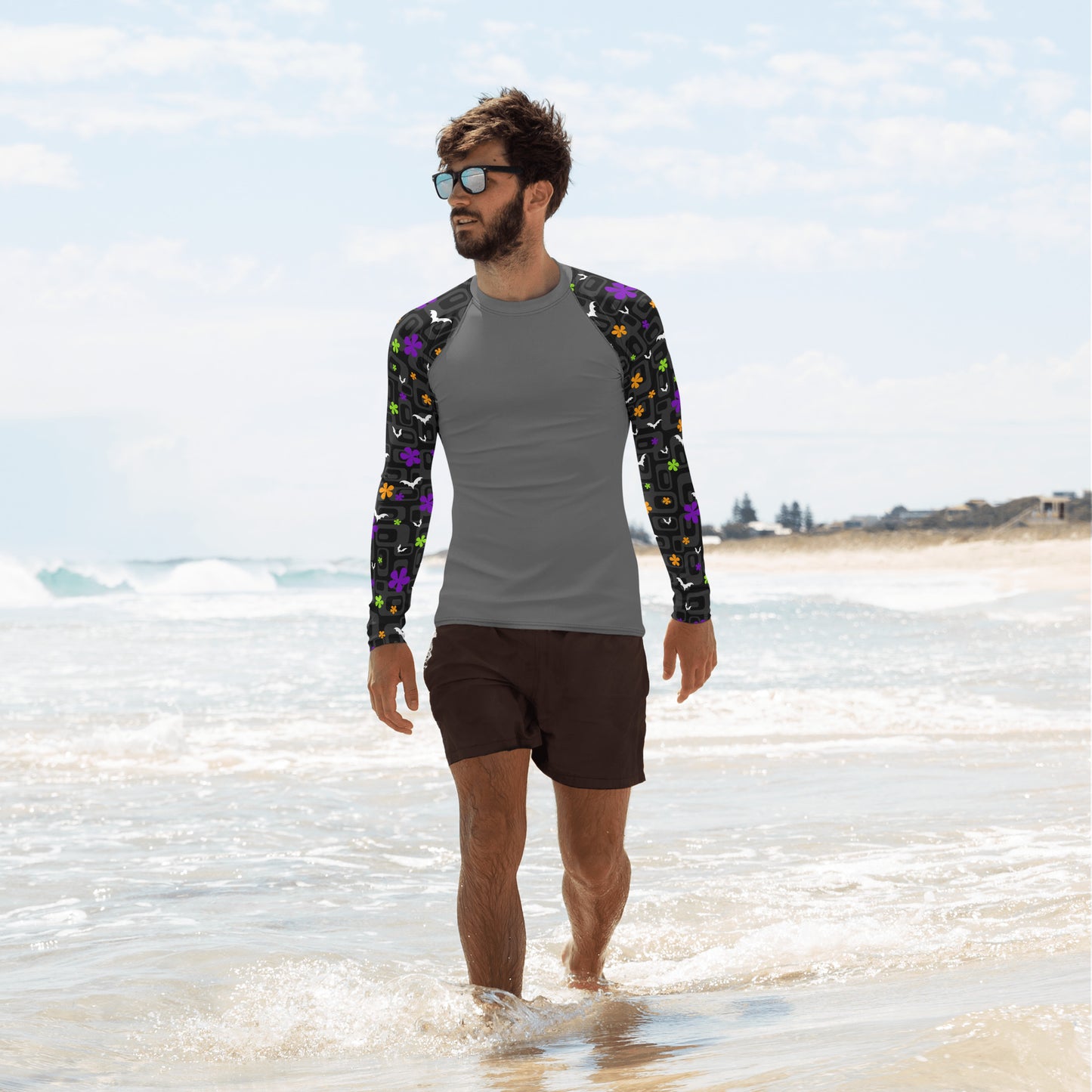 Frighten Flower Men's Rash Guard