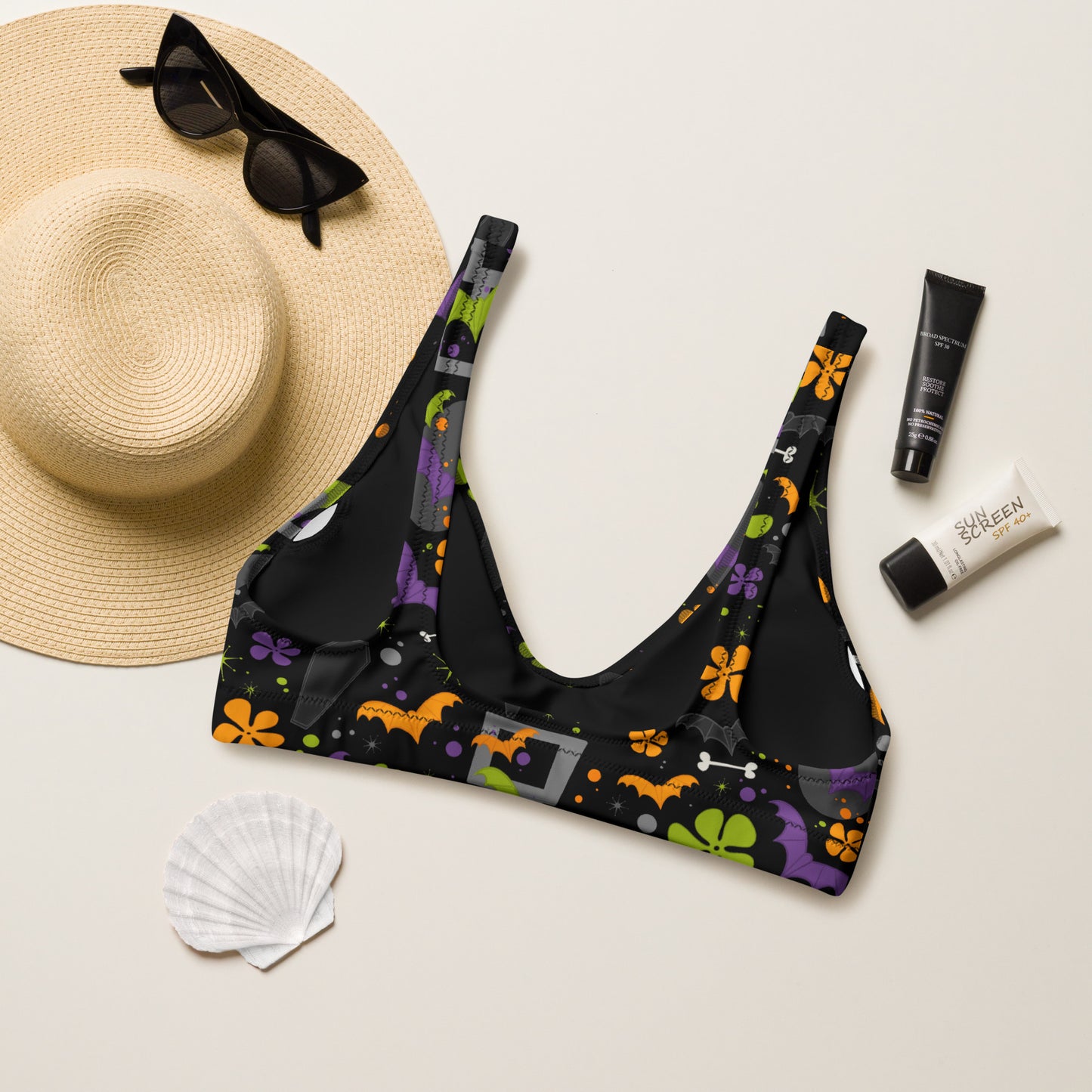 Haunted Hawaiian padded bikini top