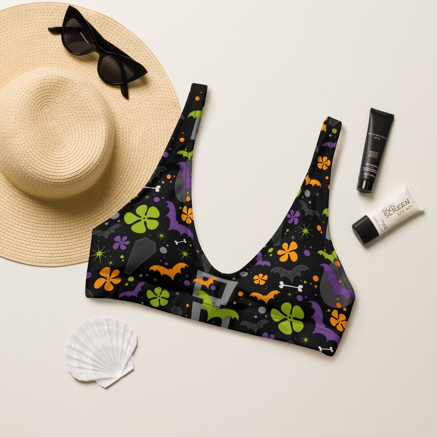 Haunted Hawaiian padded bikini top