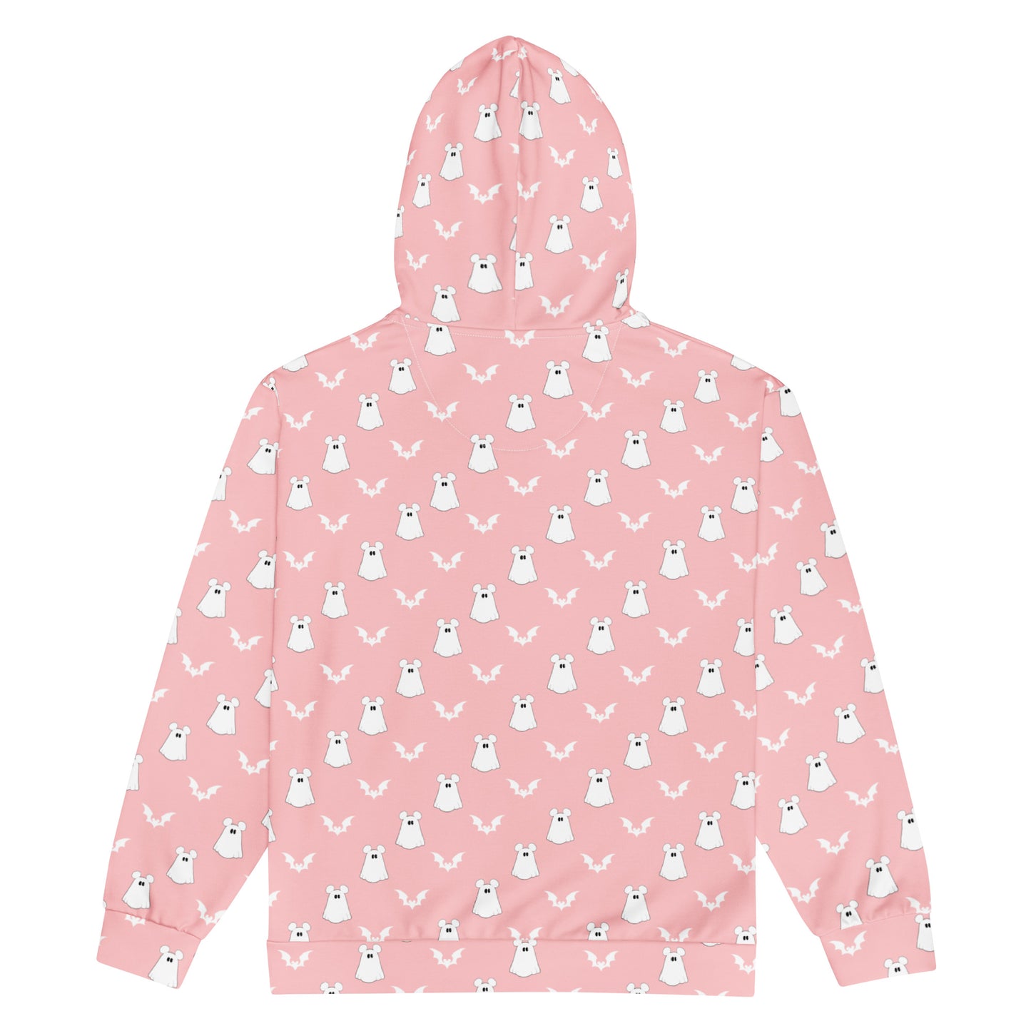 Blush ghost mouse Unisex zip hoodie