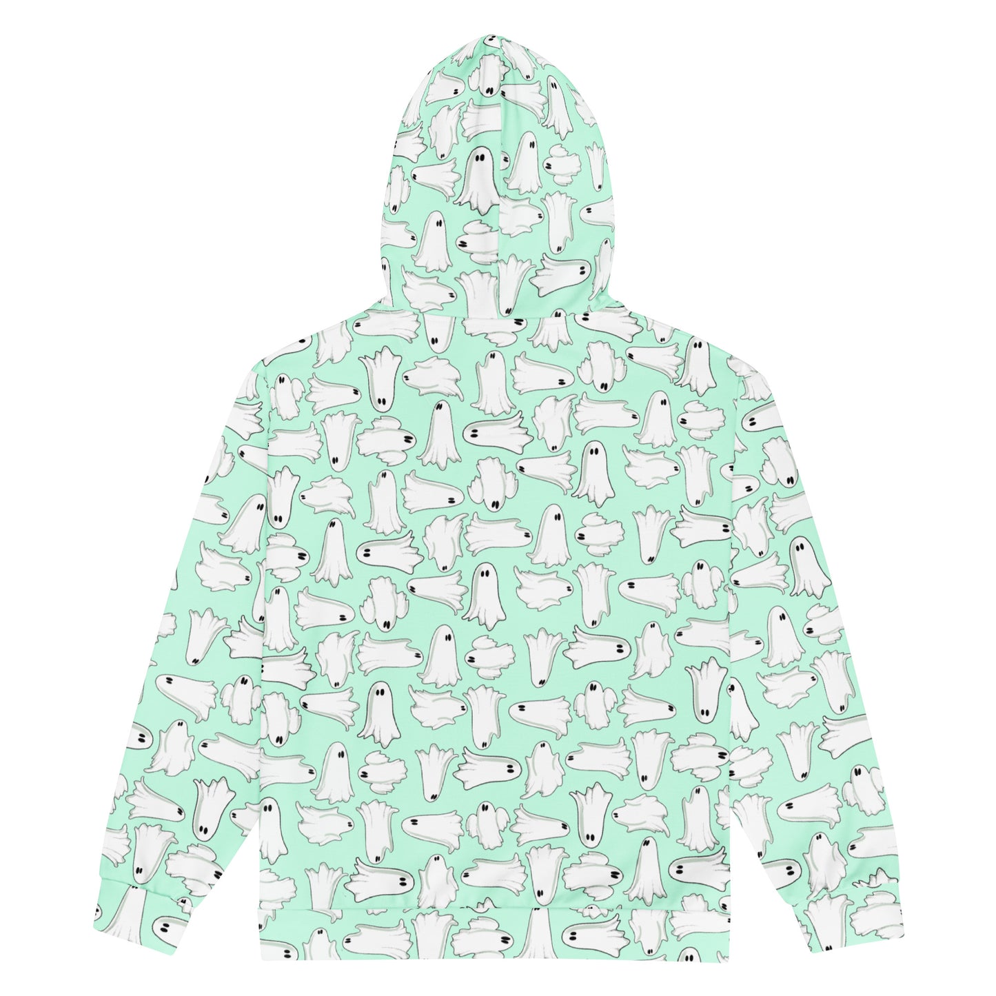 Minty Ghost Unisex zip hoodie