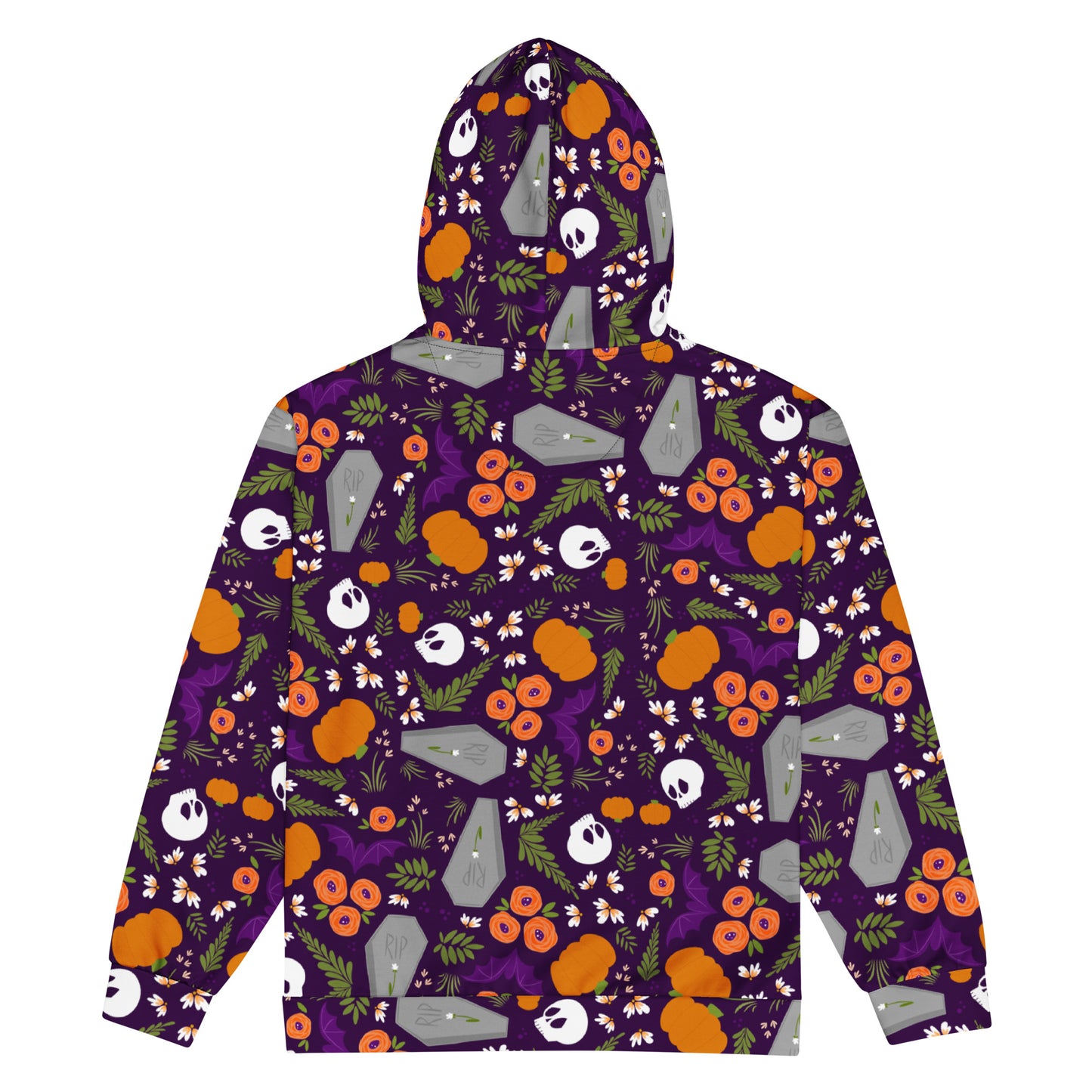 Grave Florals Unisex zip hoodie