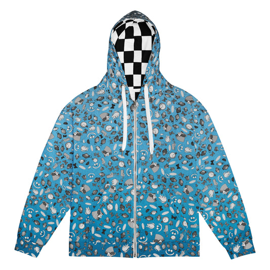 Blue Wonderland Unisex zip hoodie