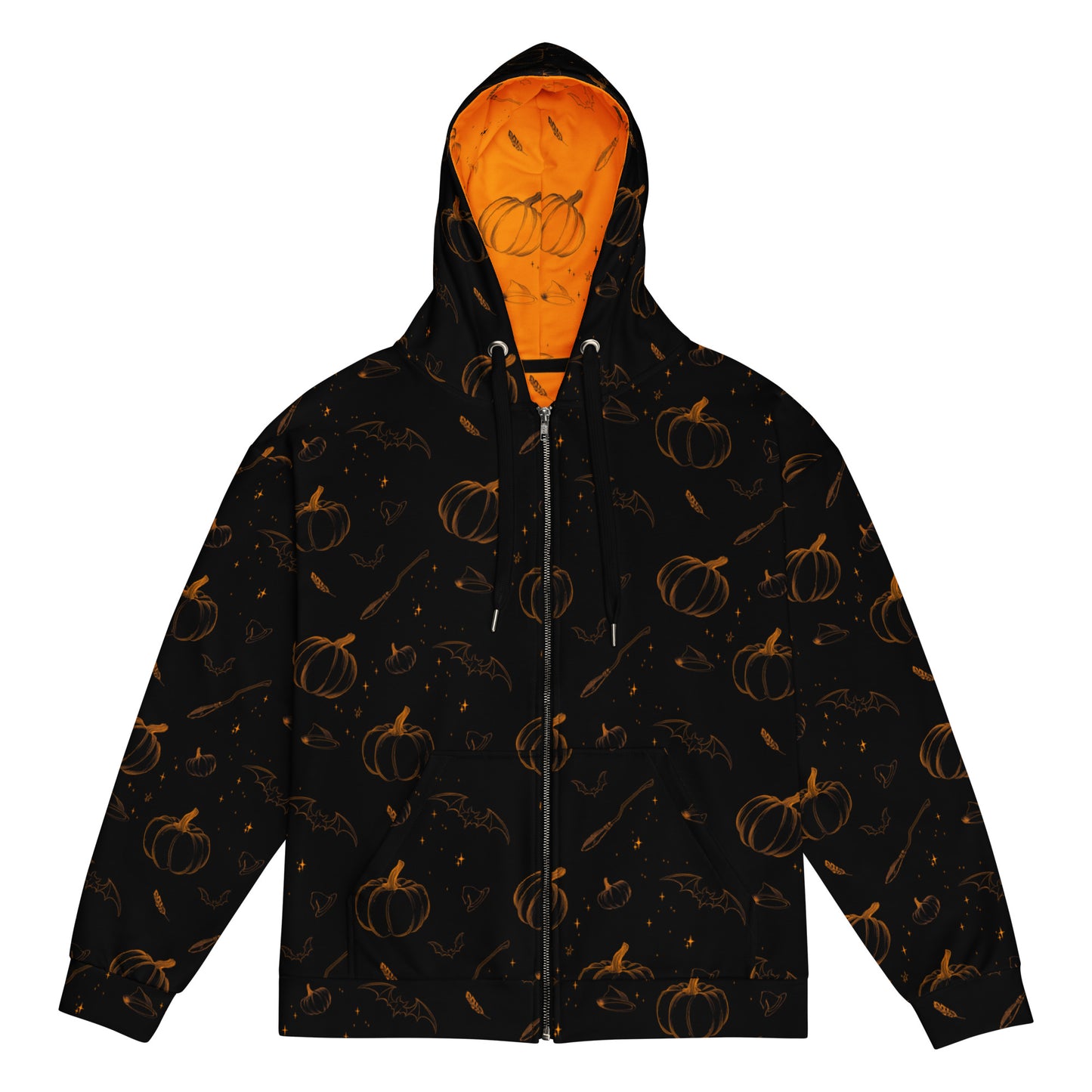 Halloween sketched Unisex zip hoodie