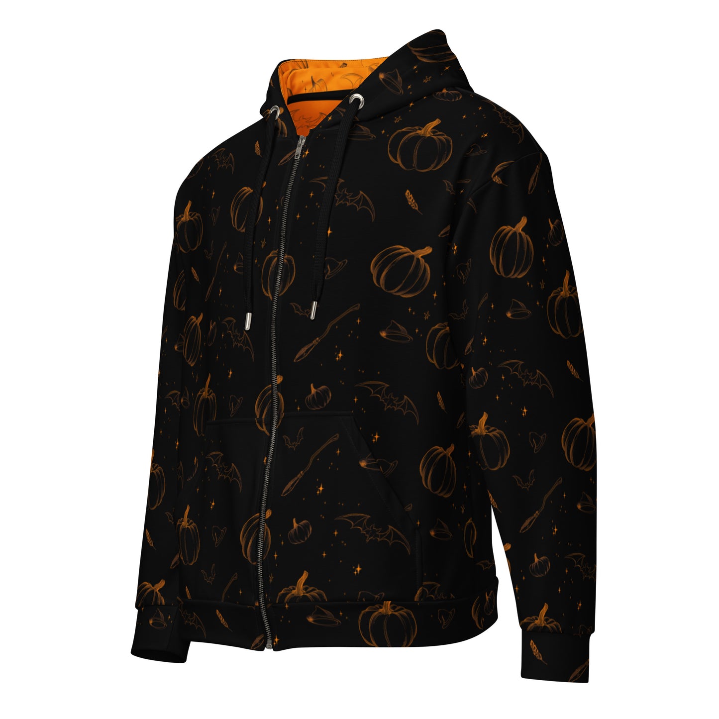 Halloween sketched Unisex zip hoodie