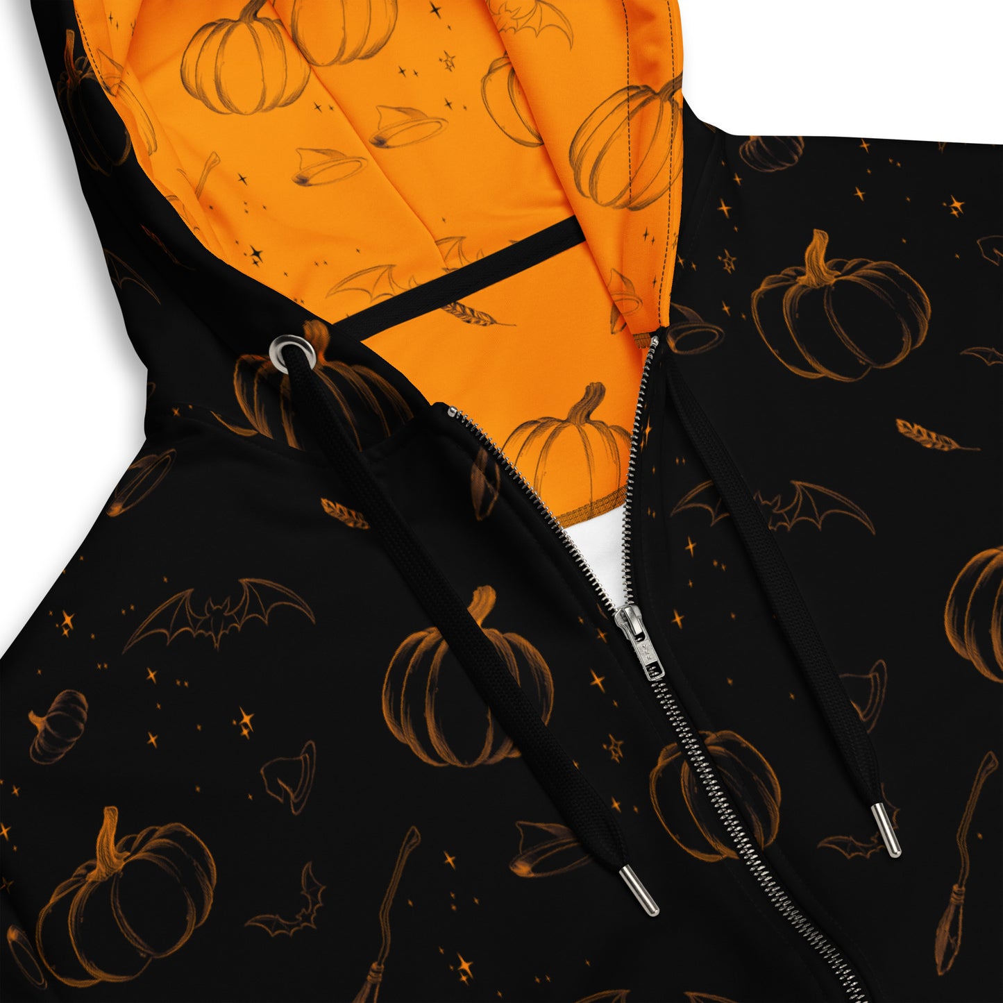 Halloween sketched Unisex zip hoodie