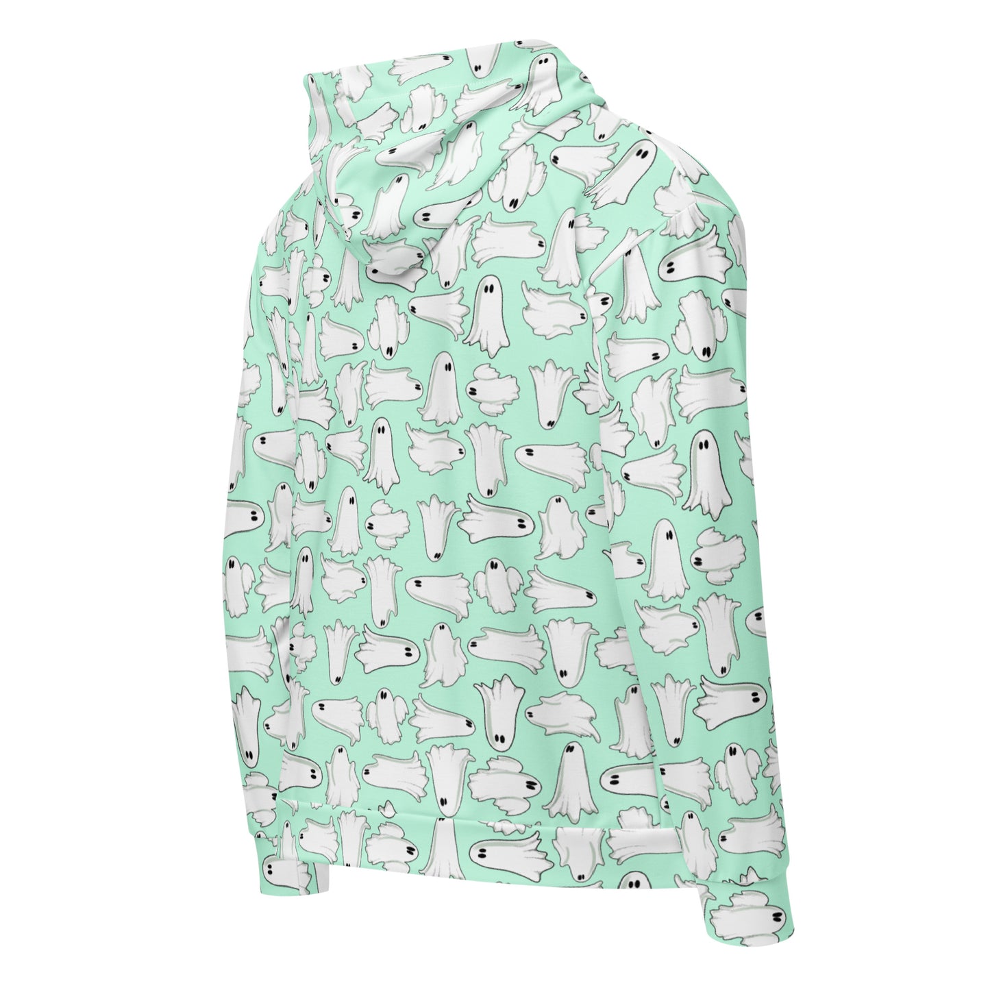 Minty Ghost Unisex zip hoodie