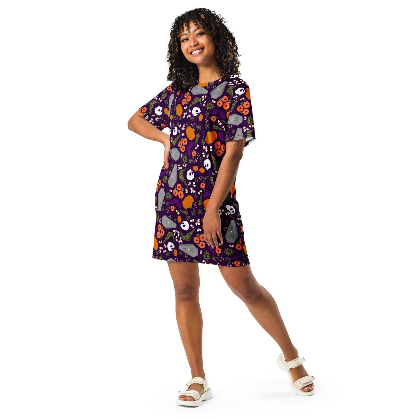 Grave Floral T-shirt dress