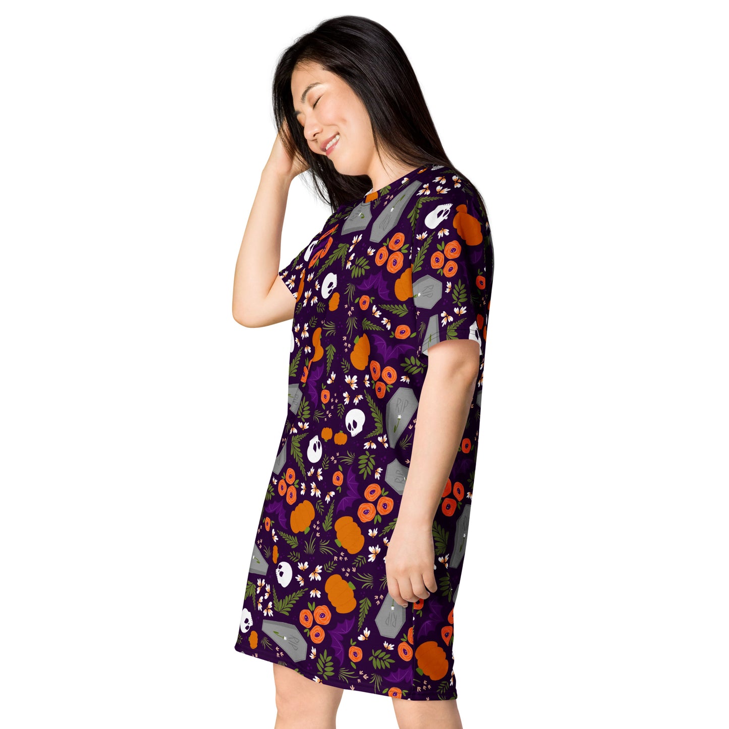 Grave Floral T-shirt dress