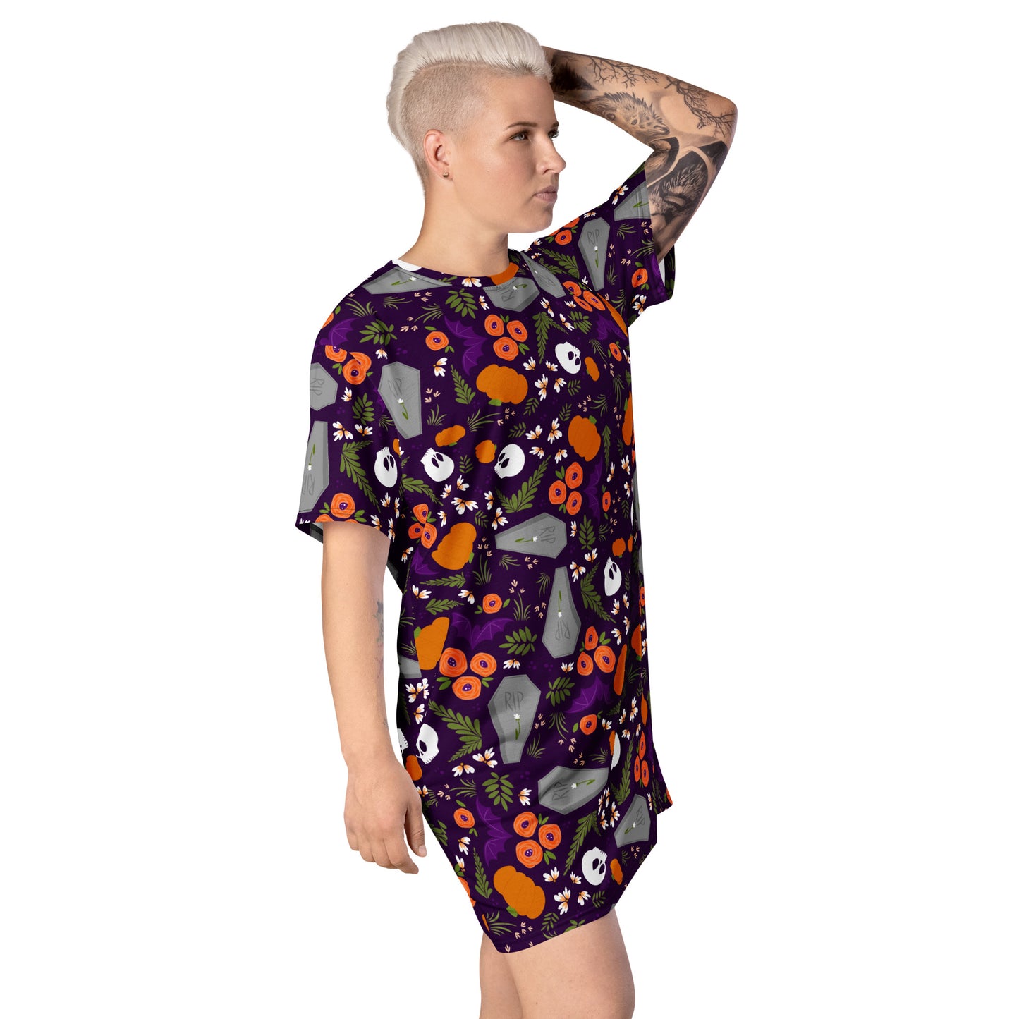 Grave Floral T-shirt dress