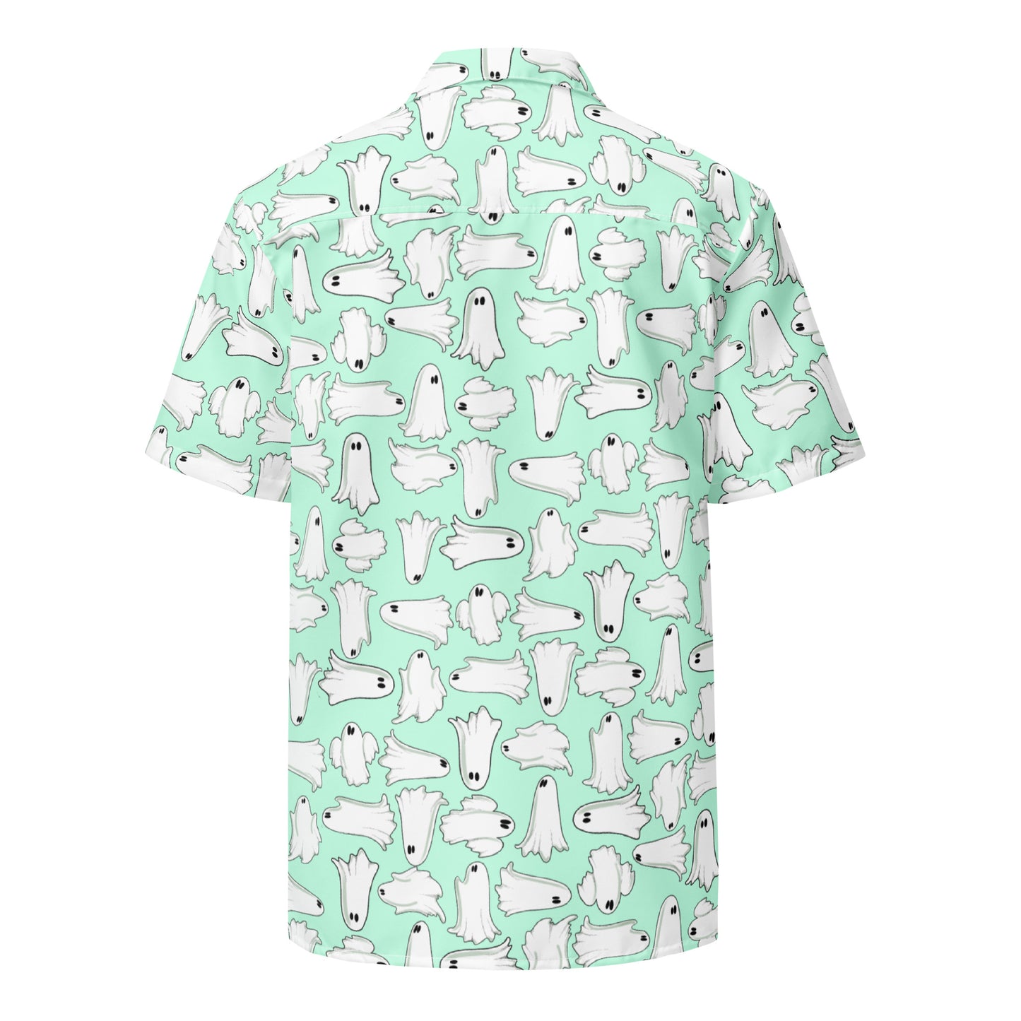 Minty ghost Unisex button shirt