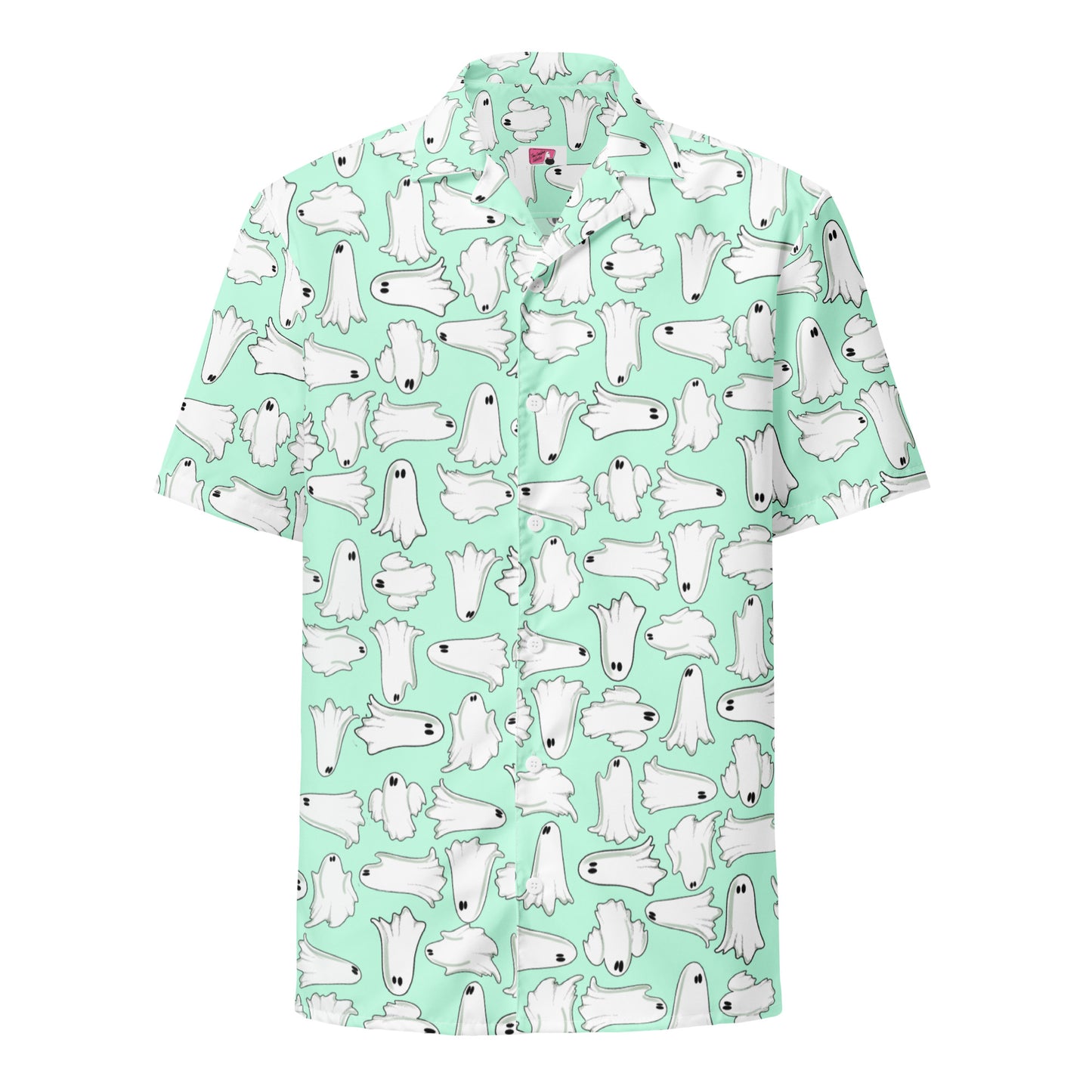 Minty ghost Unisex button shirt