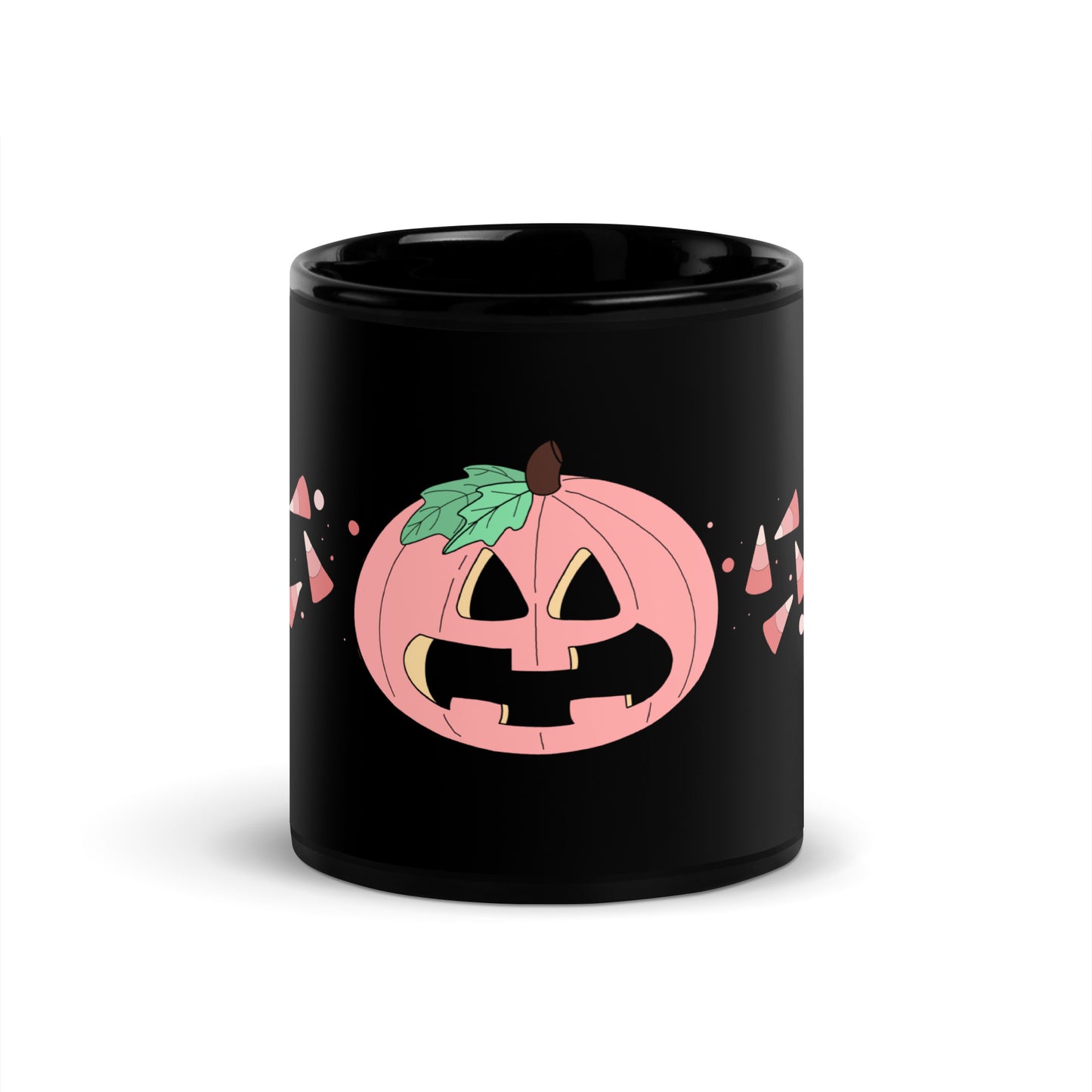 Pink Vintage Black Glossy Mug