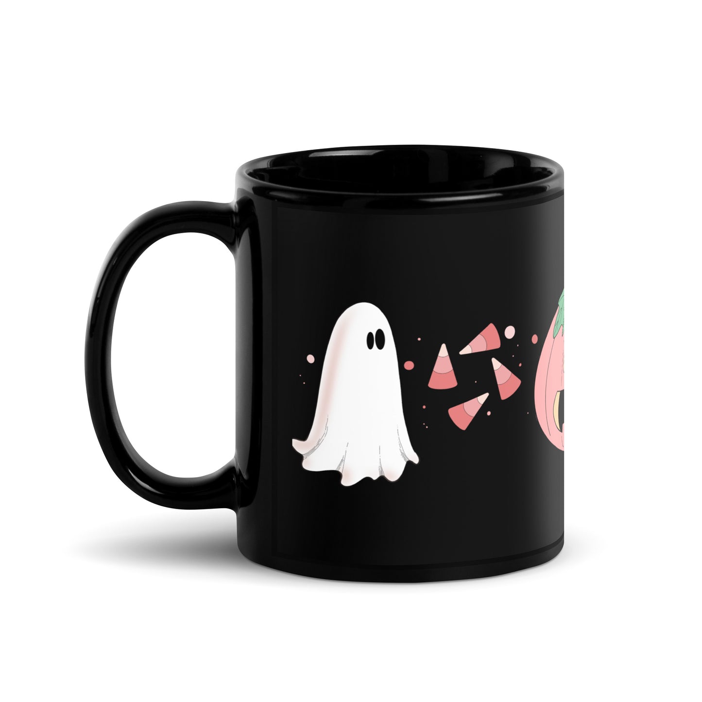 Pink Vintage Black Glossy Mug