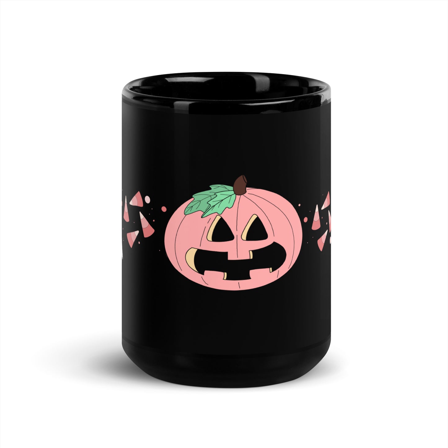 Pink Vintage Black Glossy Mug