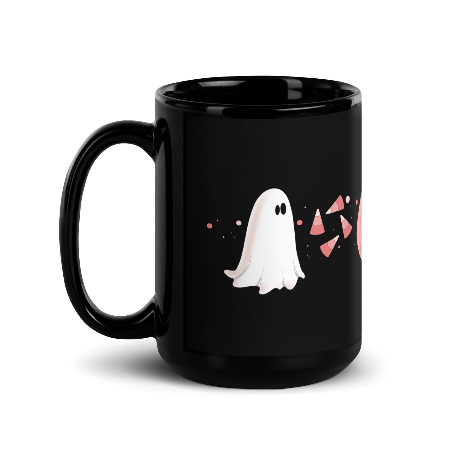 Pink Vintage Black Glossy Mug