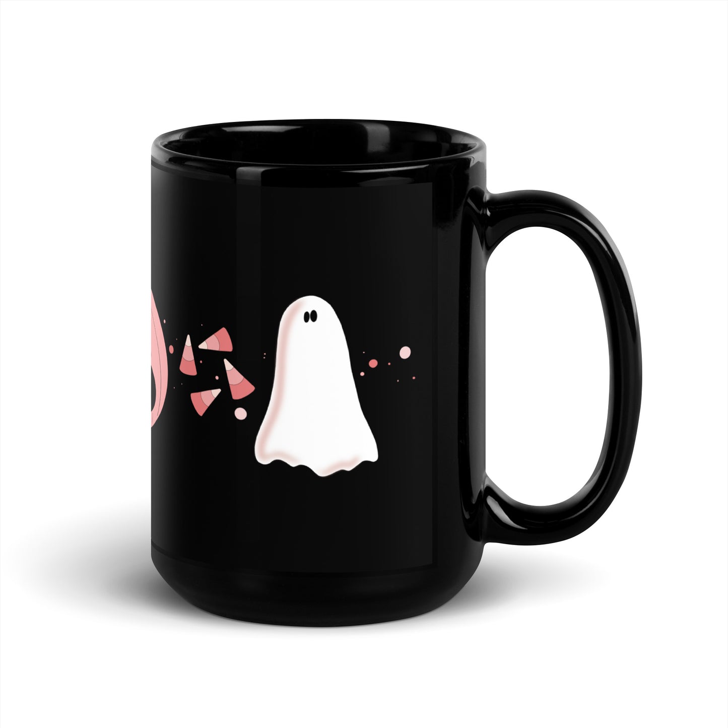 Pink Vintage Black Glossy Mug