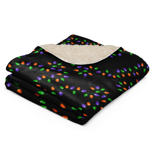 Halloween Lights Sherpa blanket