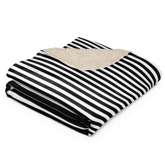 Goth Stripe Sherpa blanket