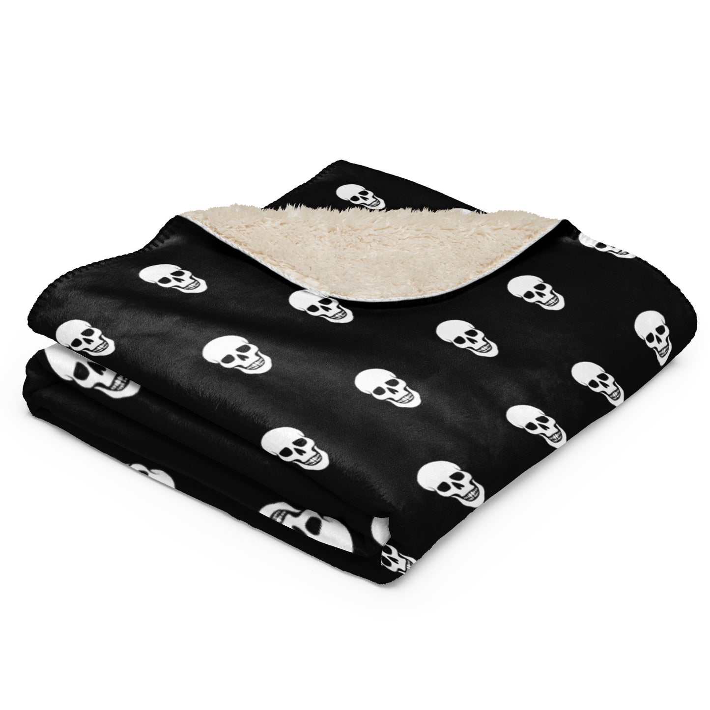 Simple Skull Sherpa blanket