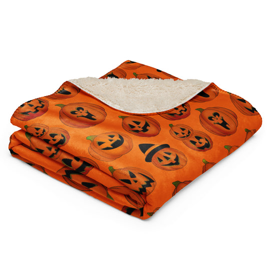 Pumpkin collection Sherpa blanket