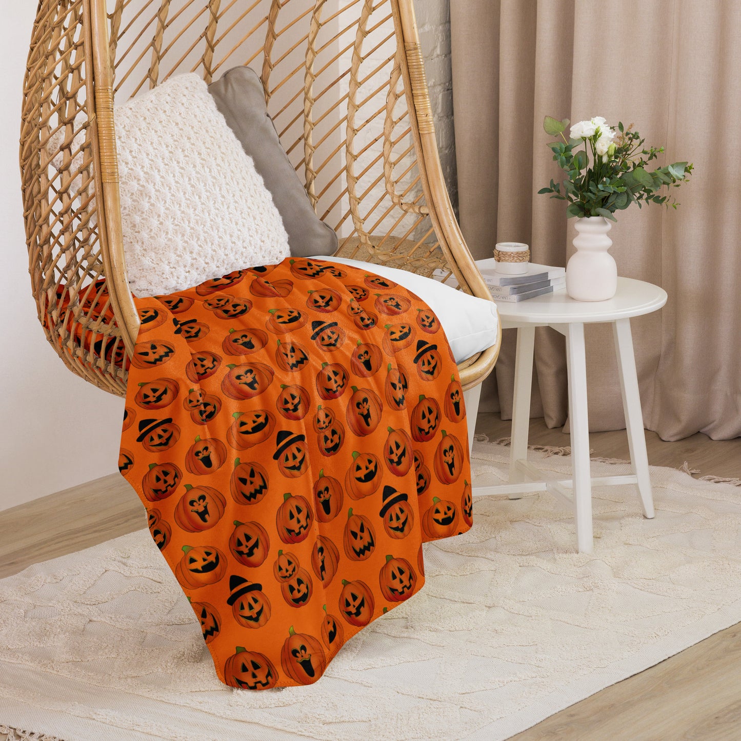 Pumpkin collection Sherpa blanket