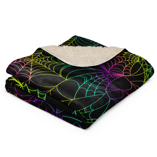 Neon Web Sherpa blanket