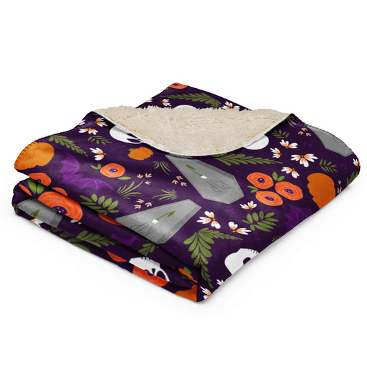 Grave Florals Sherpa blanket