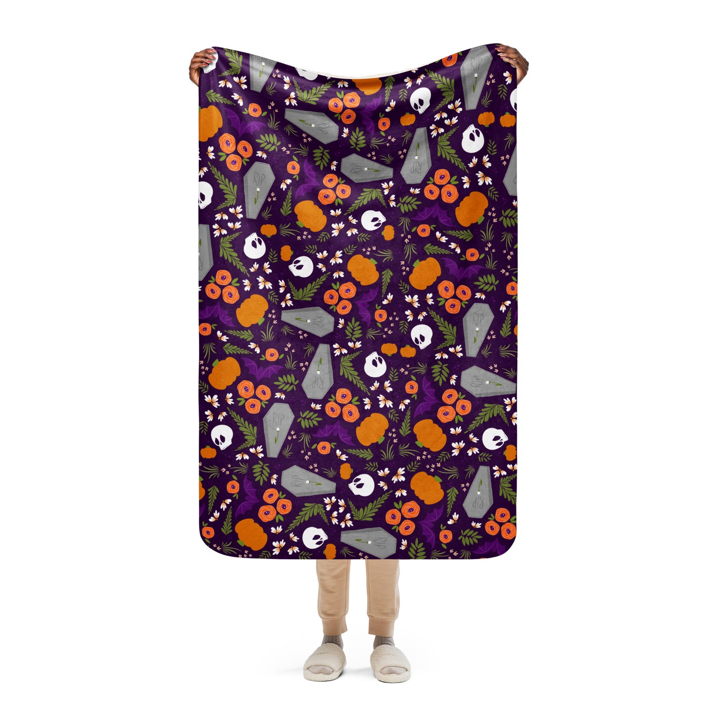 Grave Florals Sherpa blanket