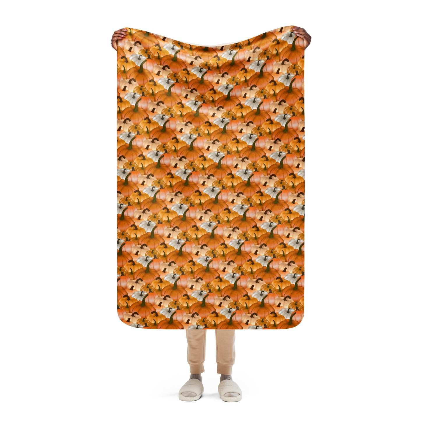 Heirloom orange Sherpa blanket