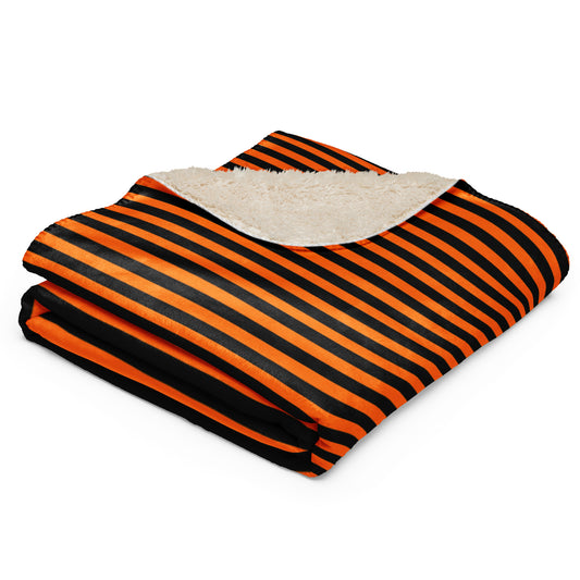 Halloween Stripe Sherpa blanket