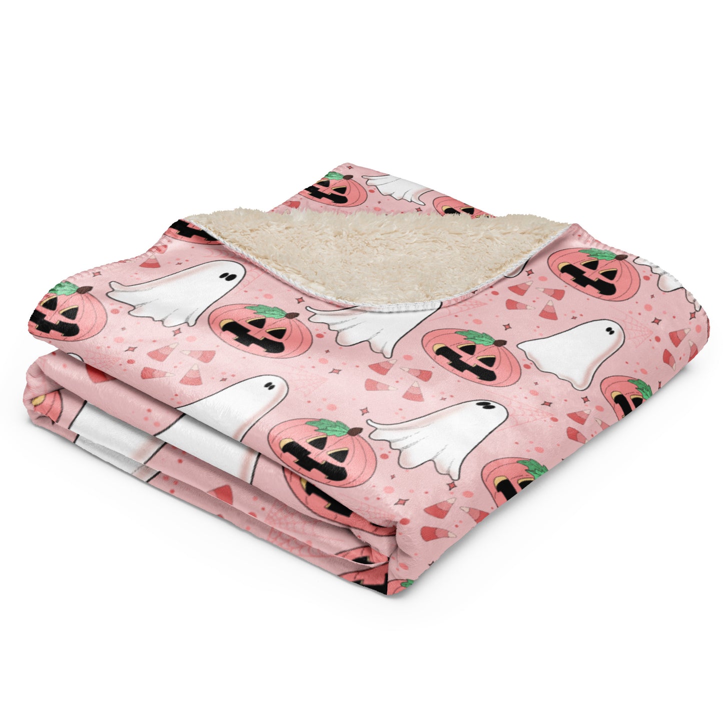 Pink Bubble Boo Sherpa blanket