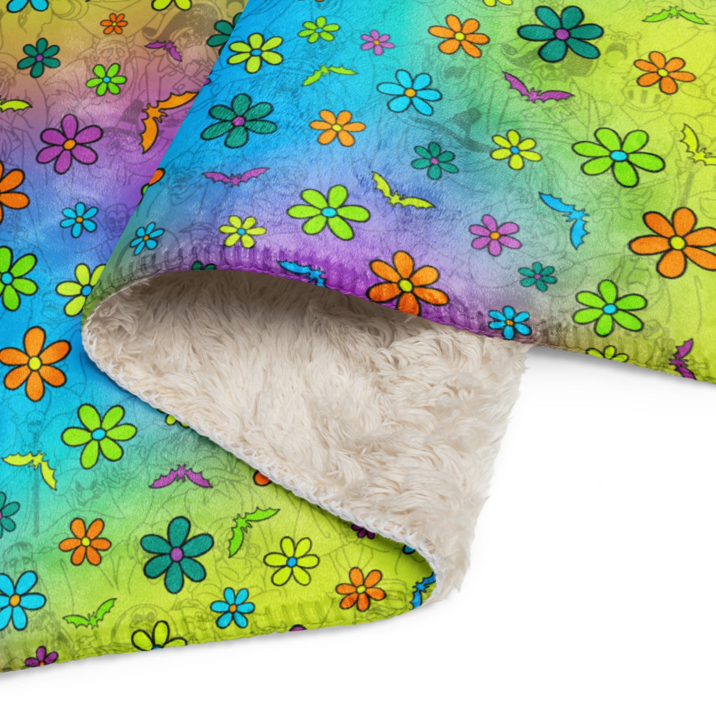 Rainbow unleashed Sherpa blanket