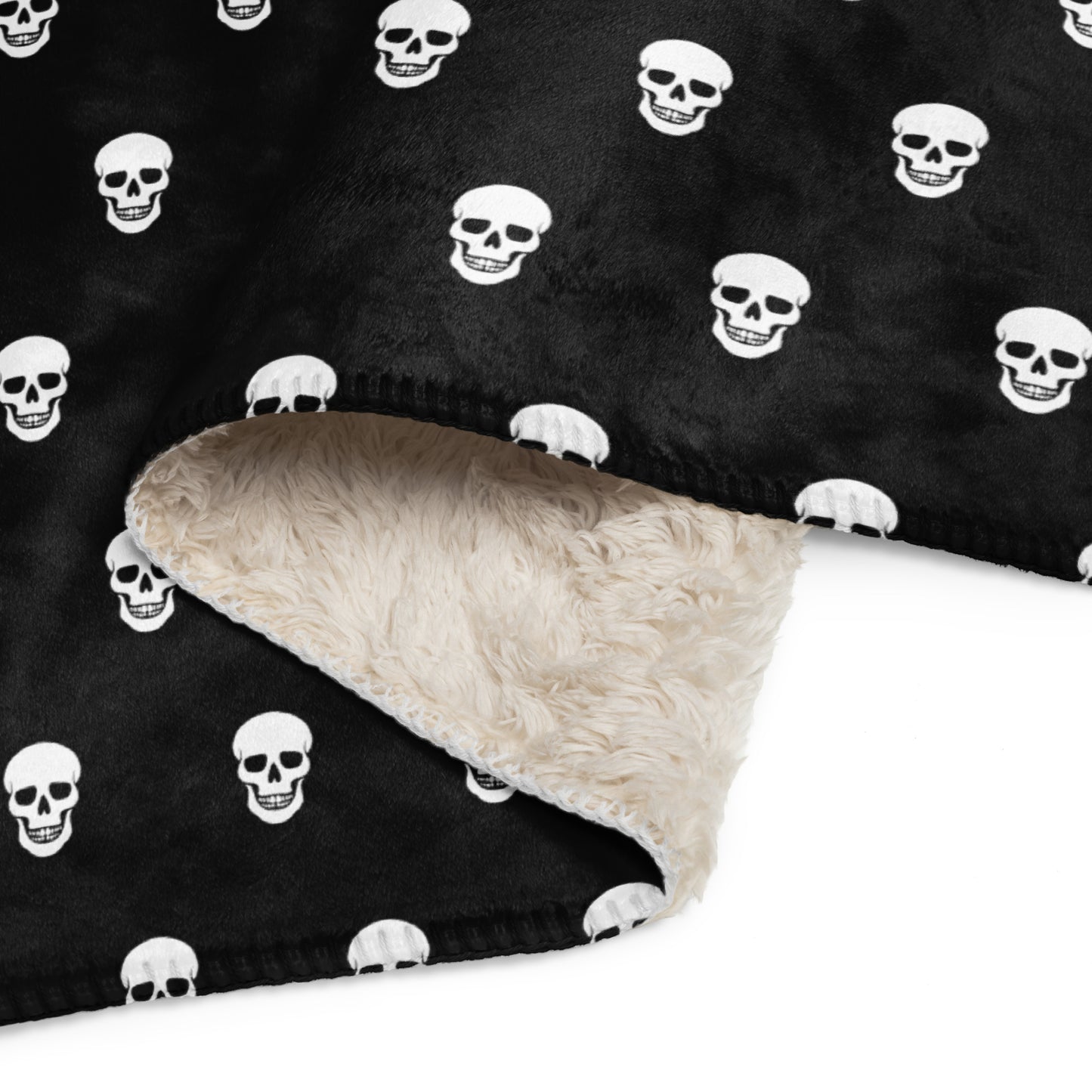 Simple Skull Sherpa blanket