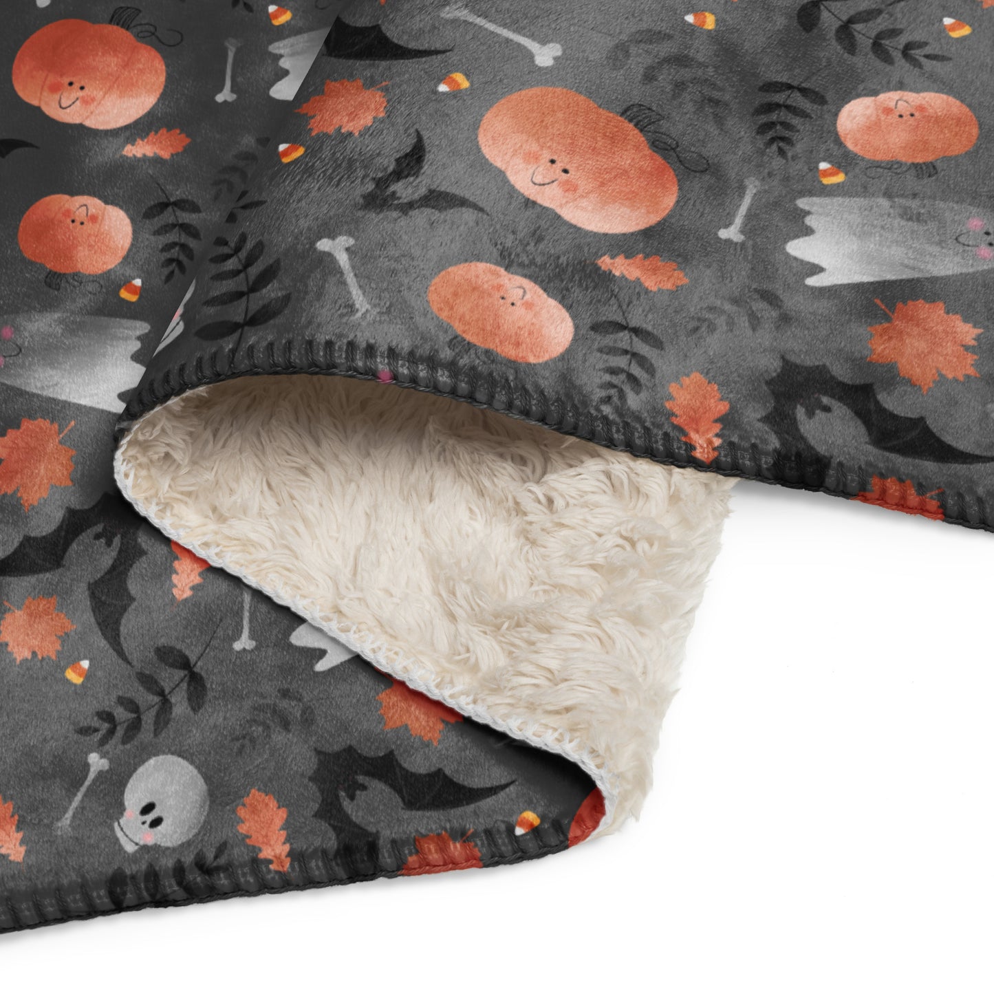 Watercolor Fall Sherpa blanket