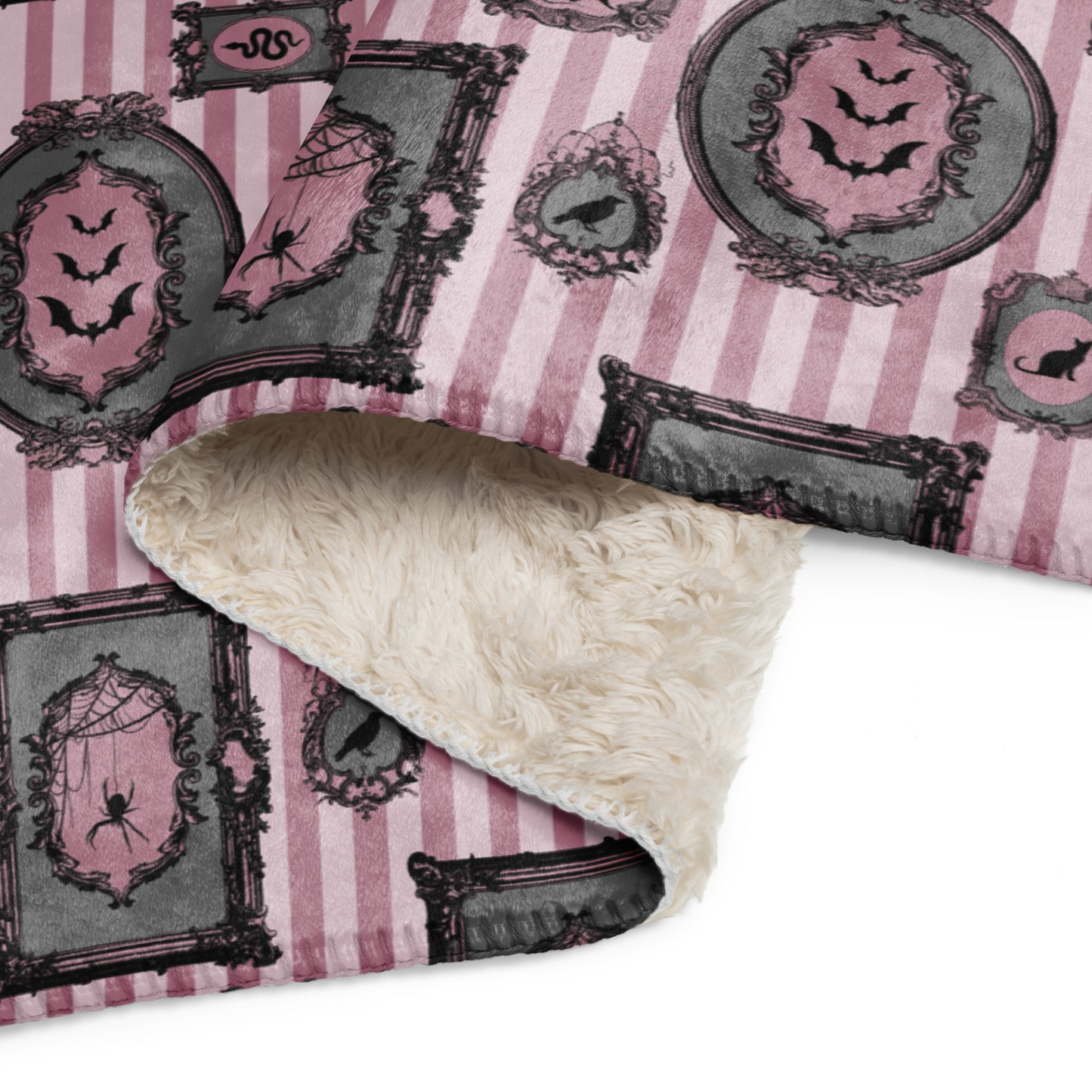 Spooky pink Gallery Sherpa blanket