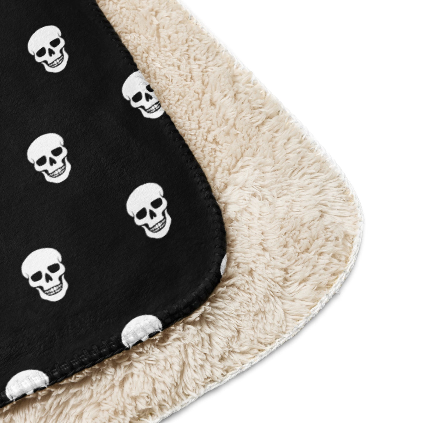 Simple Skull Sherpa blanket