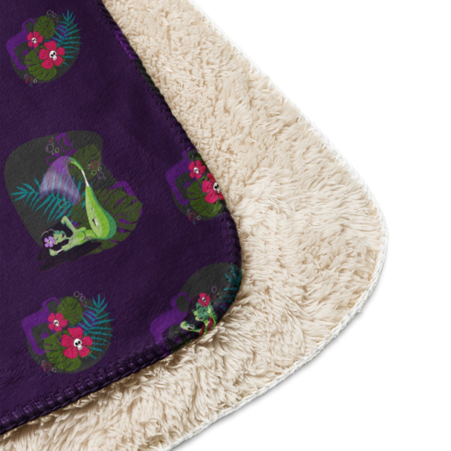 Zombie mermaid Sherpa blanket