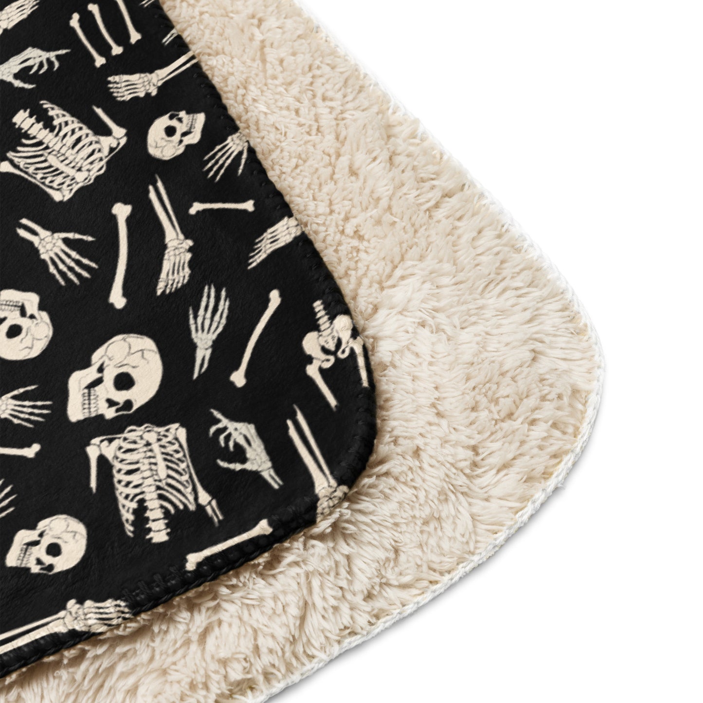 Dem Bones Sherpa blanket