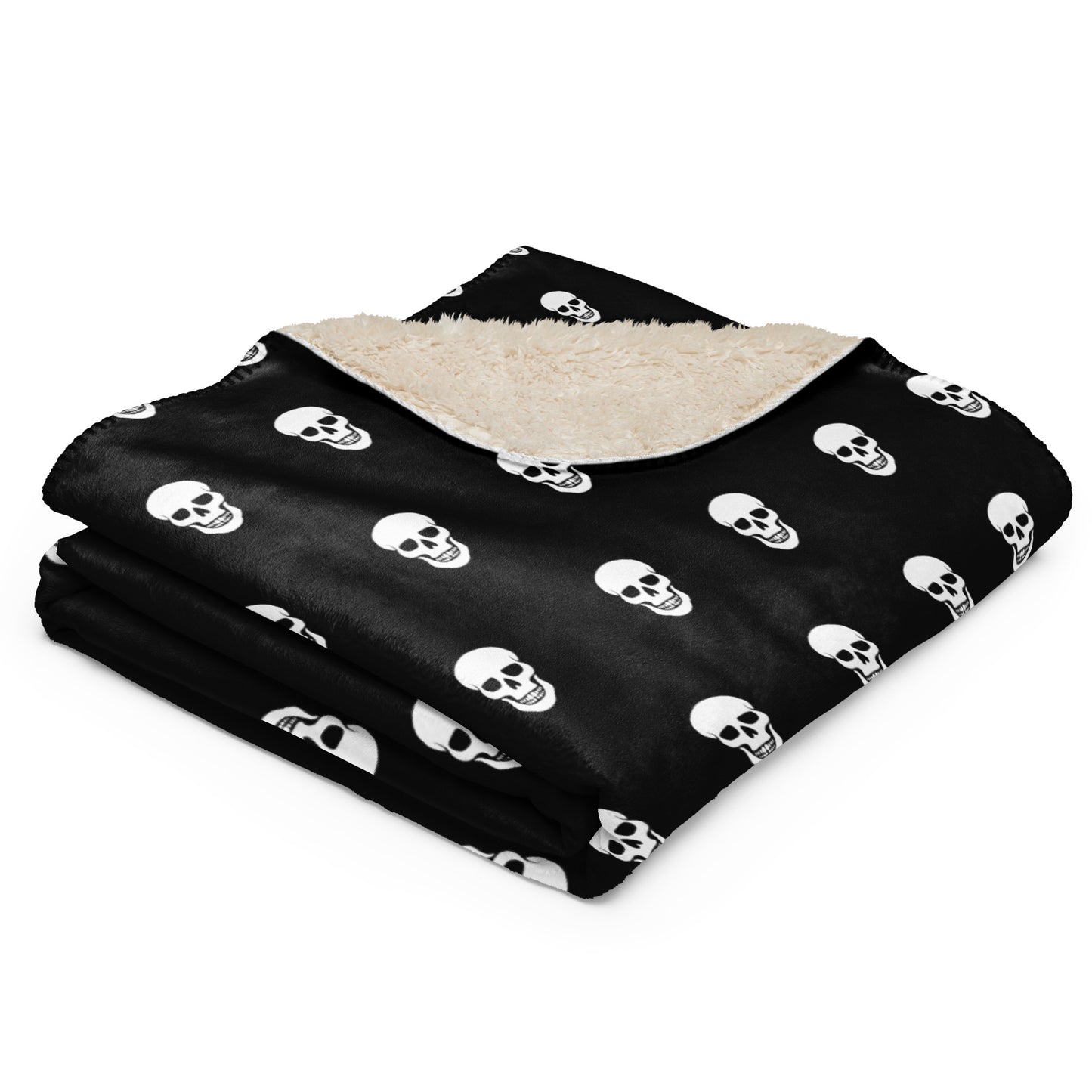 Simple Skull Sherpa blanket