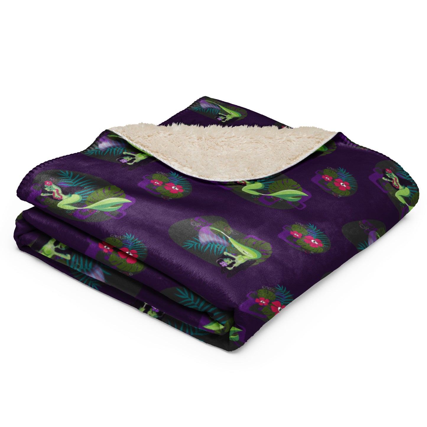 Zombie mermaid Sherpa blanket