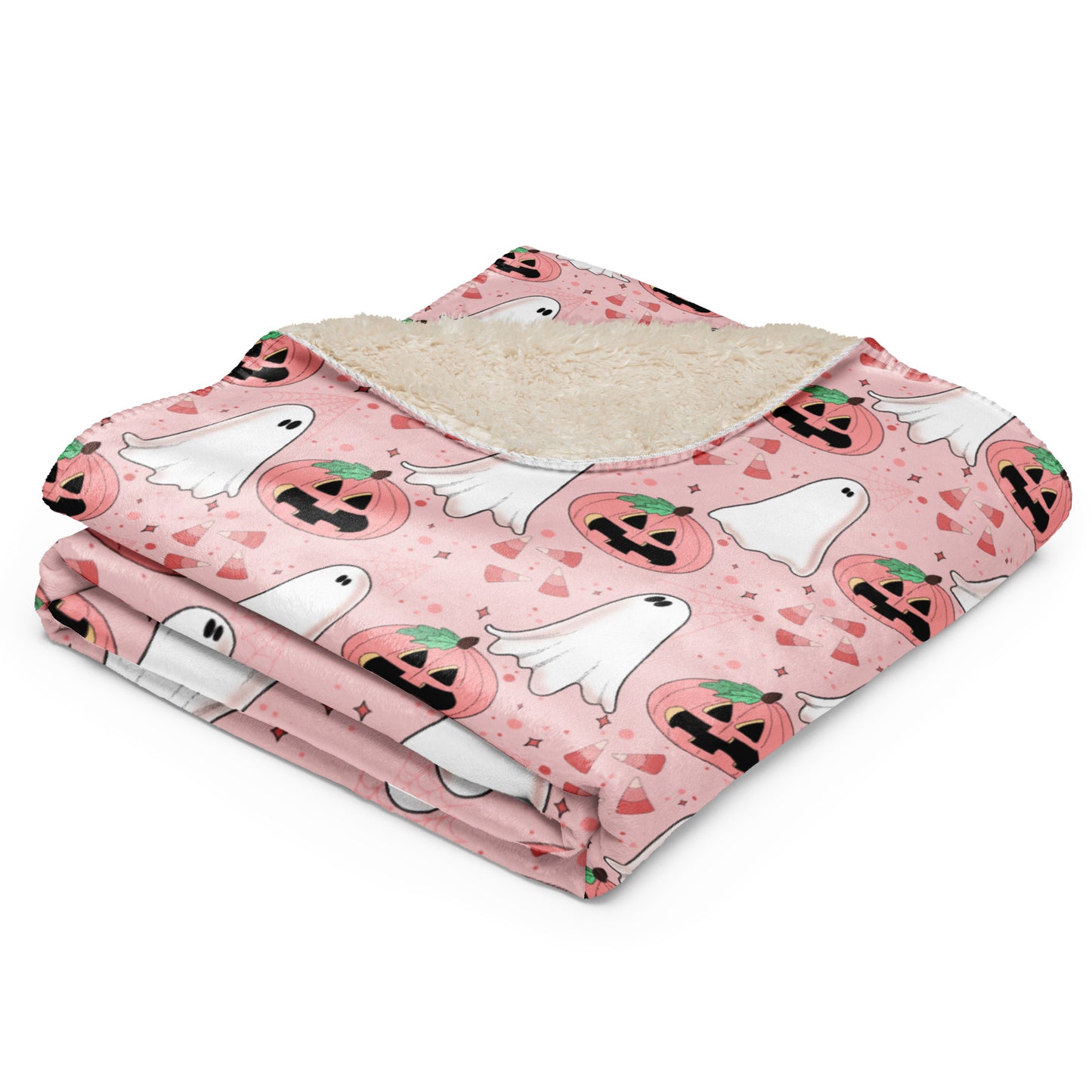 Pink Bubble Boo Sherpa blanket