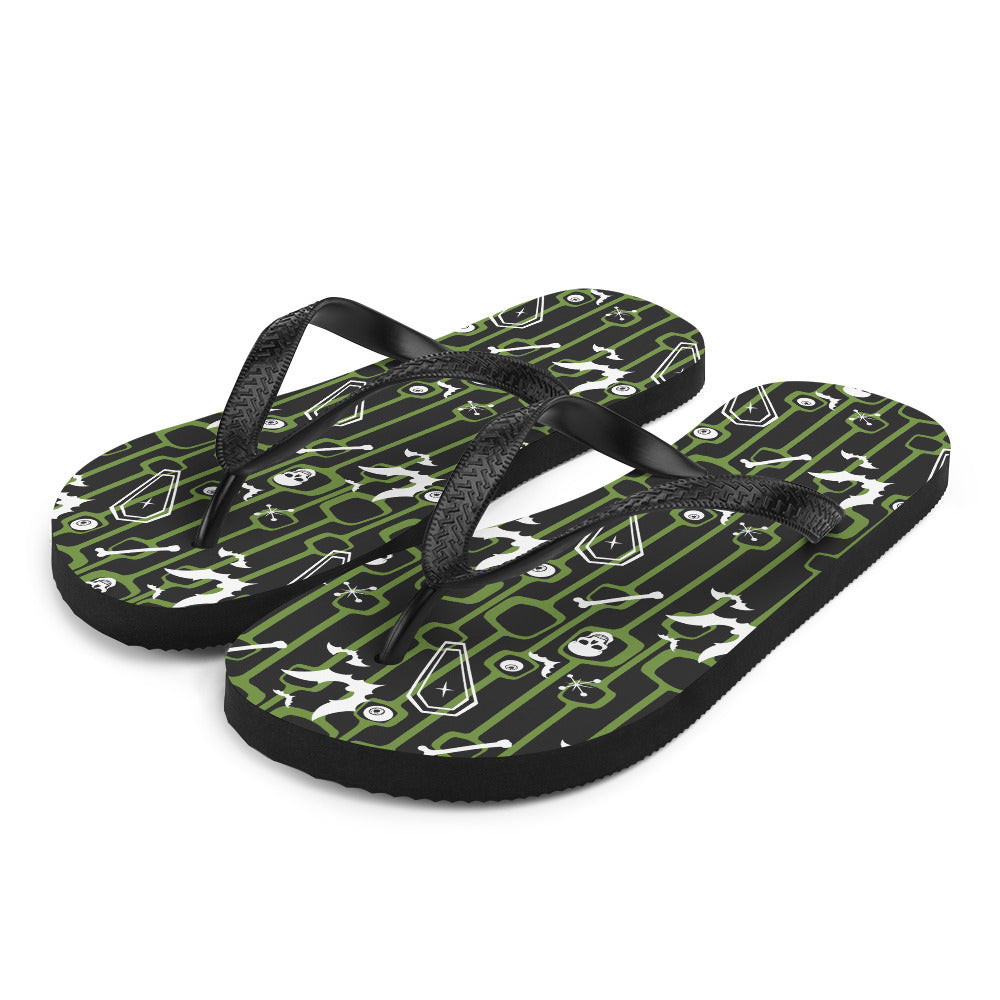 Mid century monster Flip-Flops